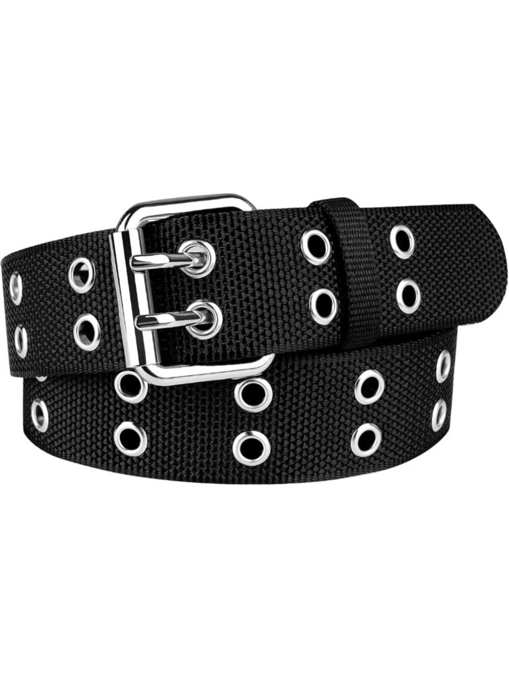 Plus Size Double Grommet Belt 39-71" | Adjustable Nylon Prong Belt for All
